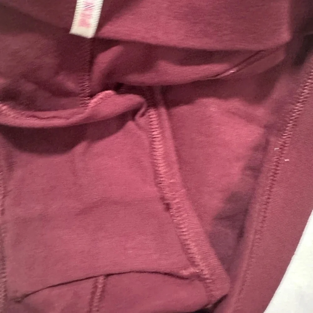 PINK Victoria's Secret Maroon Low Rise Boyshorts